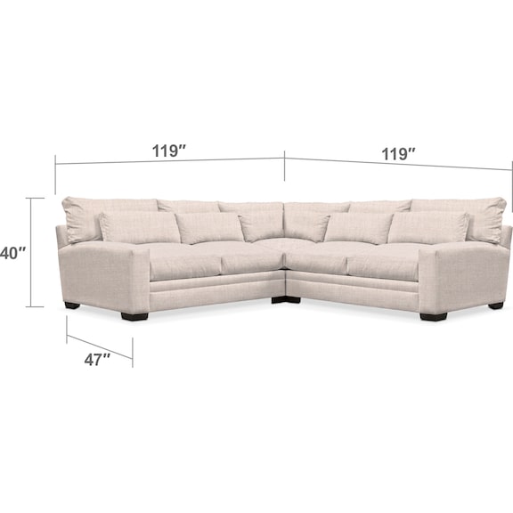 Living Room Furniture - Winston 3-Piece Sectional
