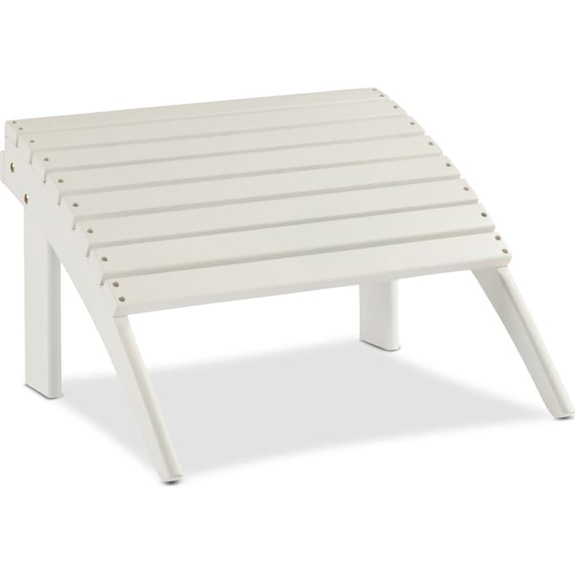 Hampton Beach Outdoor Adirondack Ottoman White Value City Outdoor Furniture Hampton Beach Adirondack Ottoman White