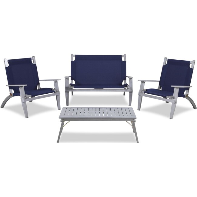 Outdoor Furniture - Nantucket 4-Piece Folding Outdoor Set