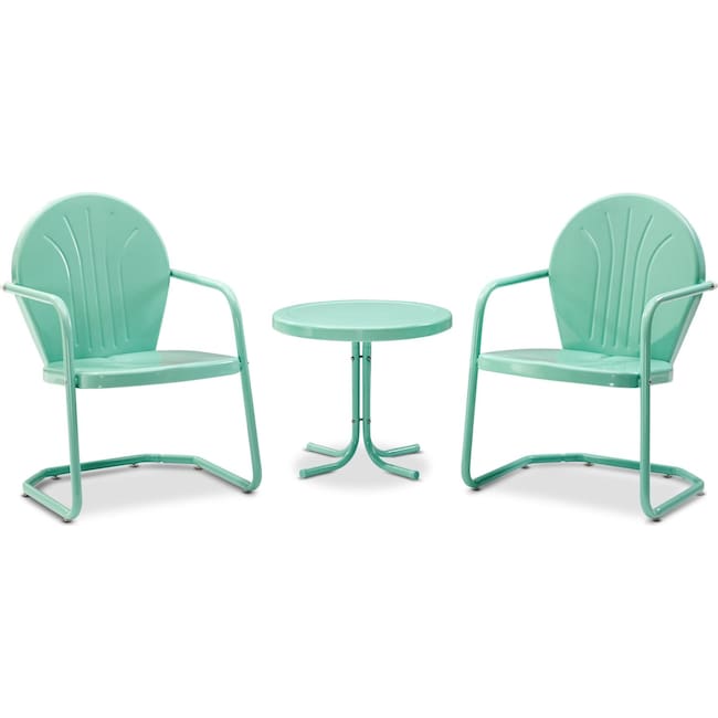 Outdoor Furniture - Kona Set of 2 Outdoor Chairs and Side Table