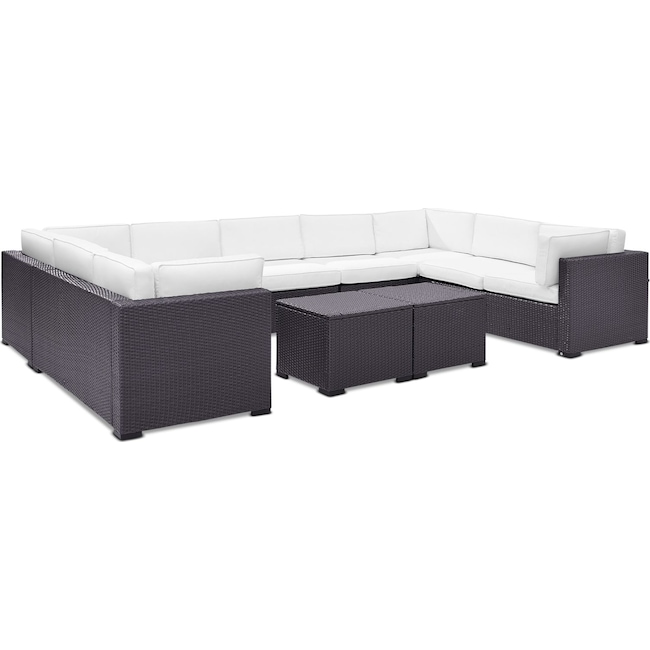 Outdoor Furniture - Isla 5-Piece Outdoor Sectional and 2 Coffee Tables Set