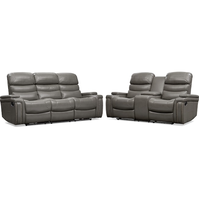 Living Room Furniture - Jackson Manual Reclining Sofa and Loveseat Set