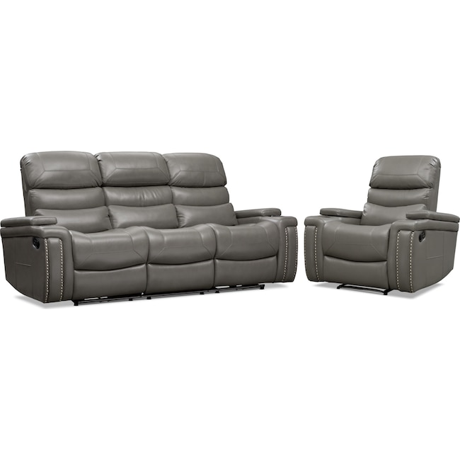 Living Room Furniture - Jackson Manual Reclining Sofa and Recliner Set