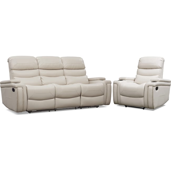 Living Room Furniture - Jackson Manual Reclining Sofa and Recliner Set