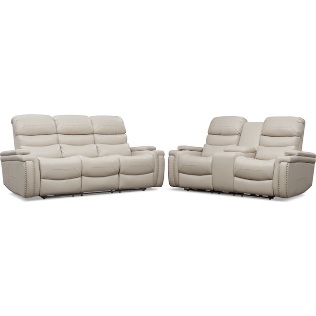 Living Room Furniture - Jackson Triple-Power Reclining Sofa and Loveseat Set