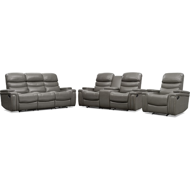 Living Room Furniture - Jackson Manual Reclining Sofa, Loveseat, and Recliner Set