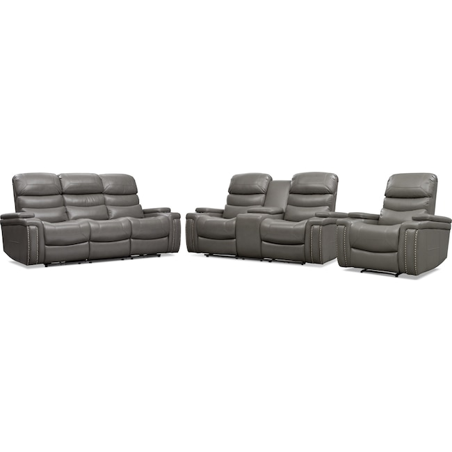 Living Room Furniture - Jackson Triple Power Reclining Sofa, Loveseat, and Recliner Set