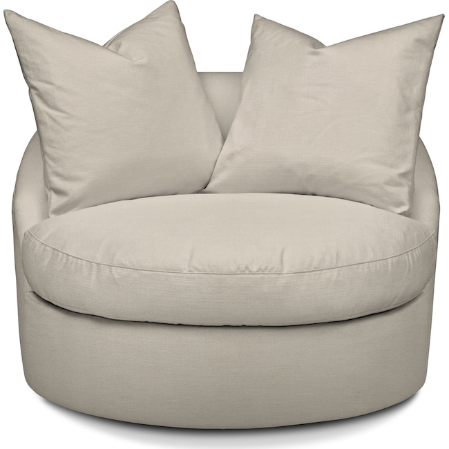 Living Room Furniture - Plush Swivel Chair