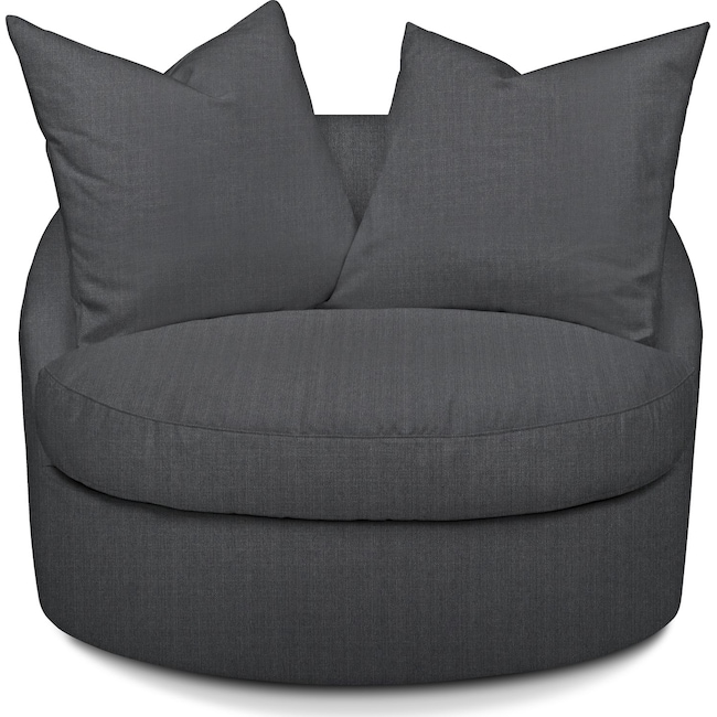 Living Room Furniture - Plush Swivel Chair