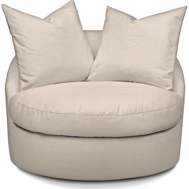 Living Room Furniture - Plush Swivel Chair