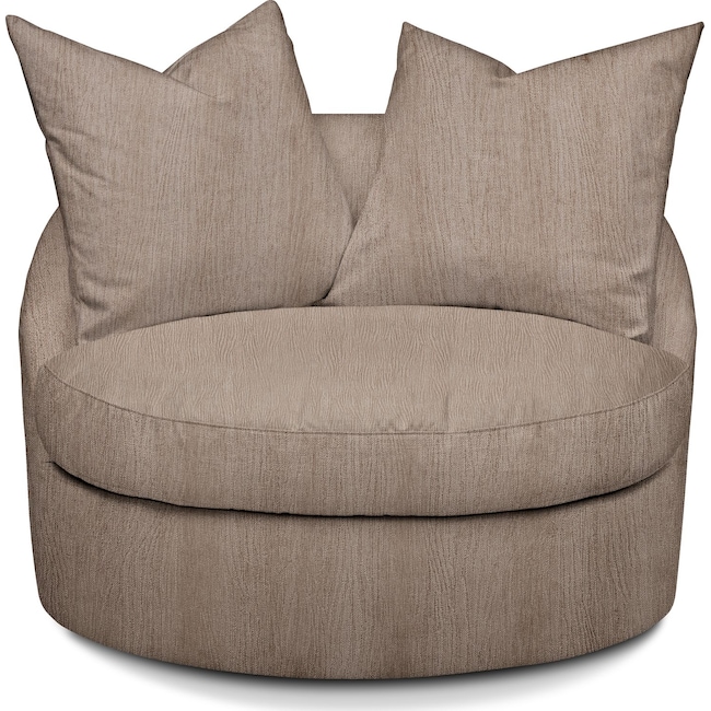 Living Room Furniture - Plush Swivel Chair