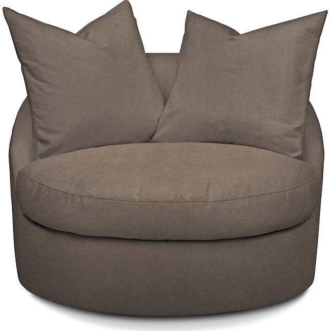 Living Room Furniture - Plush Swivel Chair