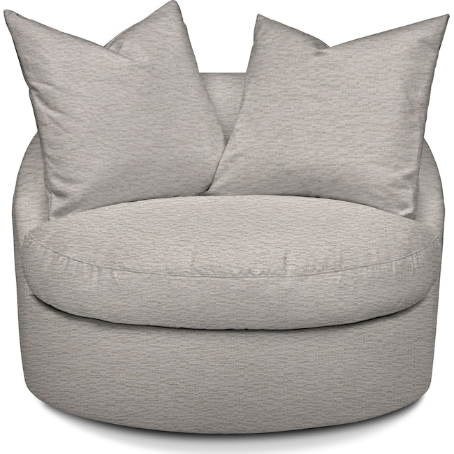 Living Room Furniture - Plush Swivel Chair