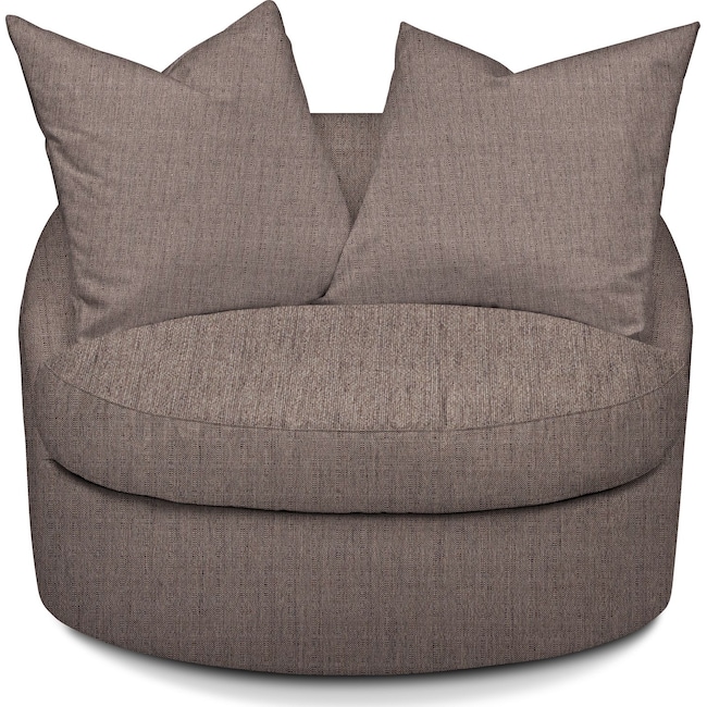 Living Room Furniture - Plush Swivel Chair