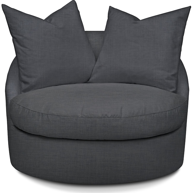 Living Room Furniture - Plush Swivel Chair