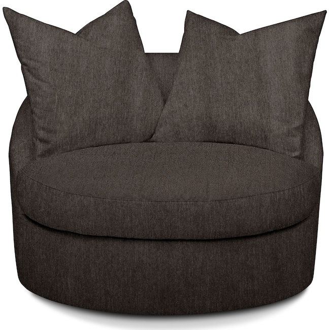 Living Room Furniture - Plush Swivel Chair