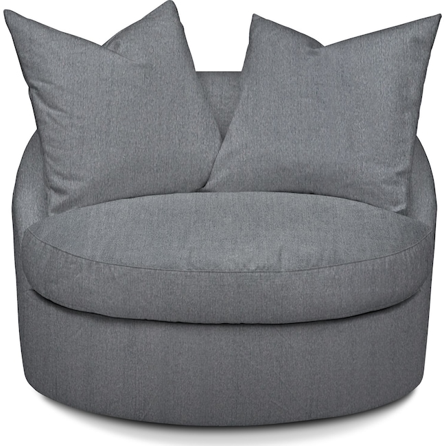 Living Room Furniture - Plush Swivel Chair