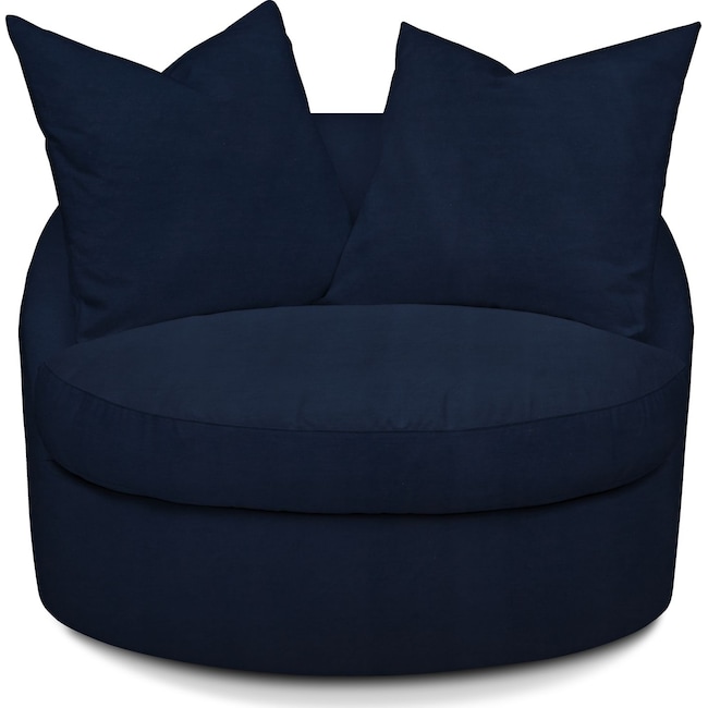 Living Room Furniture - Plush Swivel Chair