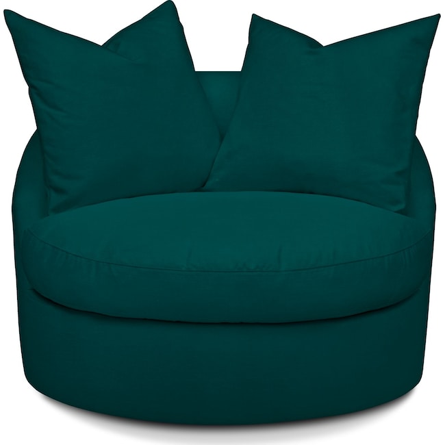 Living Room Furniture - Plush Swivel Chair