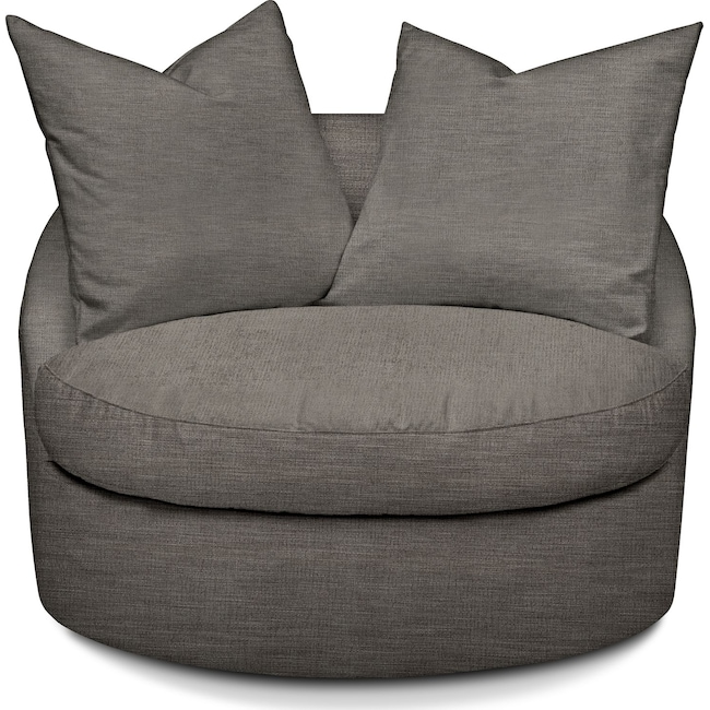 Living Room Furniture - Plush Swivel Chair