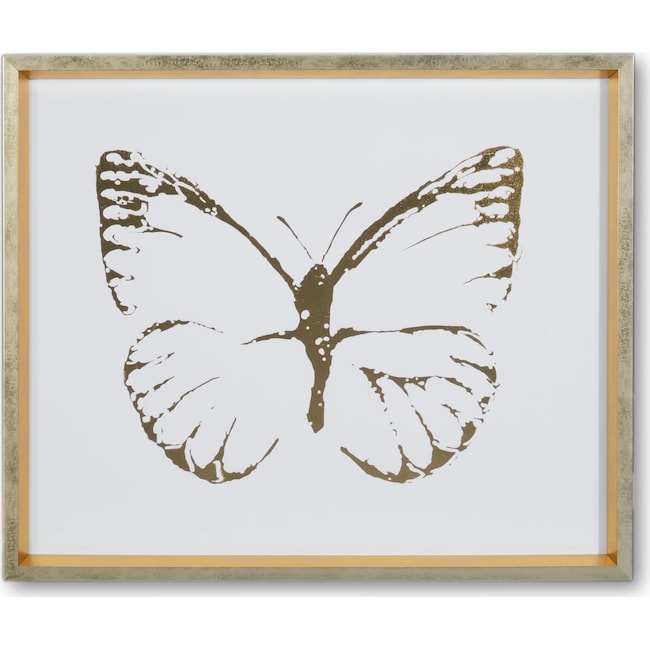Home Accessories - Butterfly Wall Art - Blue/Gold