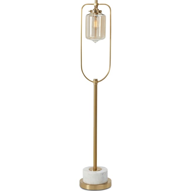 Home Accessories - Brass Loop Floor Lamp