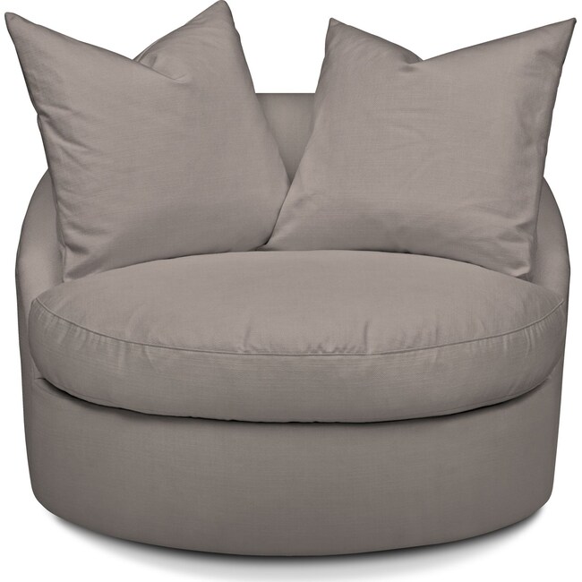 Living Room Furniture - Plush Swivel Chair