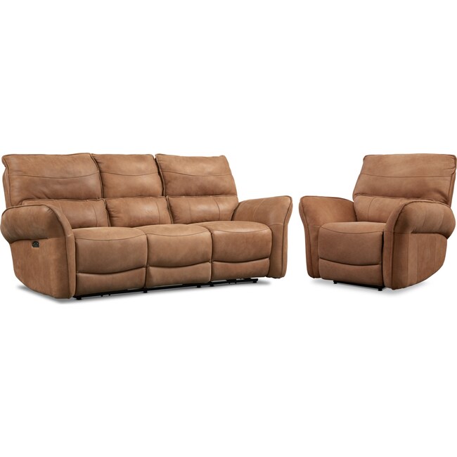 Living Room Furniture - Aspen 2-Piece Sofa and Recliner