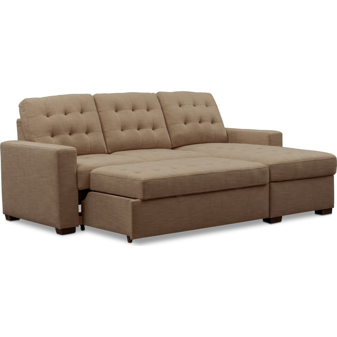 Chatman 2 Piece Sleeper Sectional With Chaise Value City Chatman 2 Piece Sleeper Sectional With