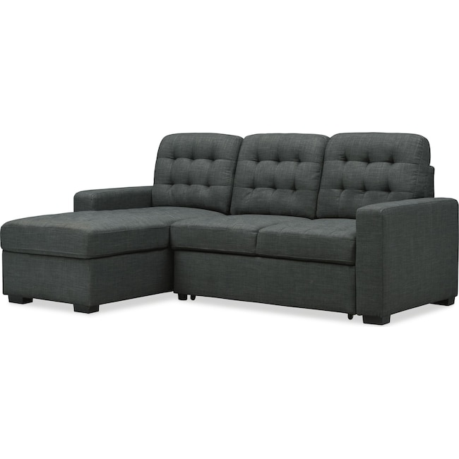 Living Room Furniture - Chatman 2-Piece Sleeper Sectional with Chaise