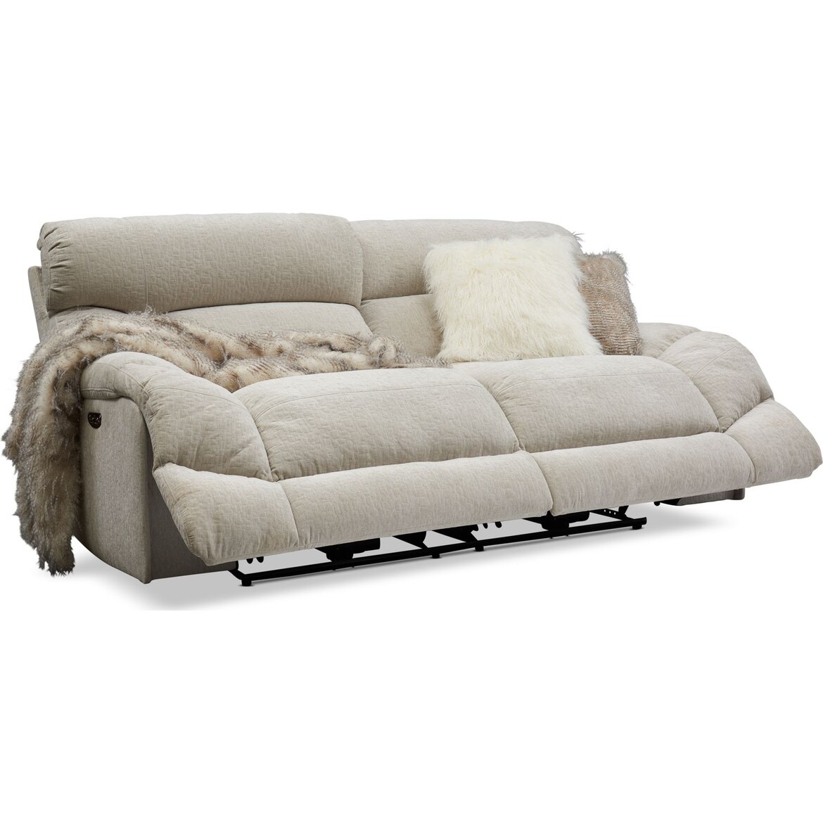 Wave Dual Power Reclining Sofa Value City Furniture And Mattresses