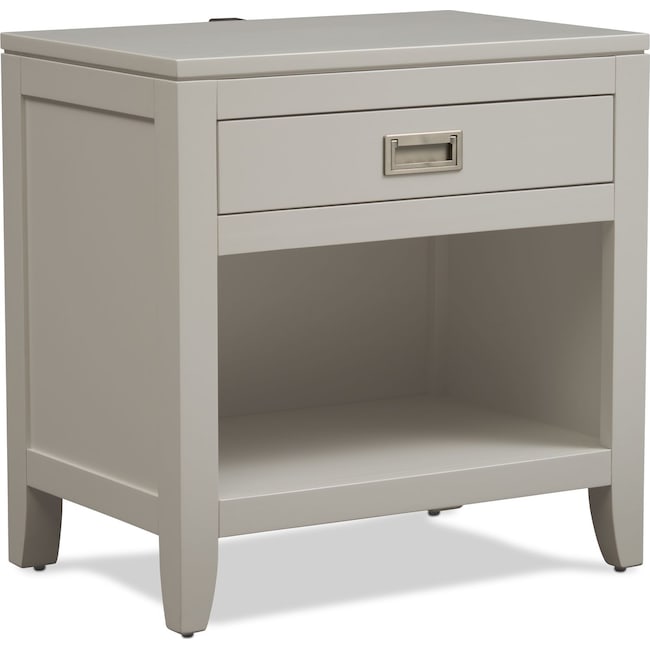 Bedroom Furniture - Emerson Nightstand - Gray