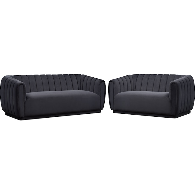 Living Room Furniture - Primm Sofa and Loveseat Set