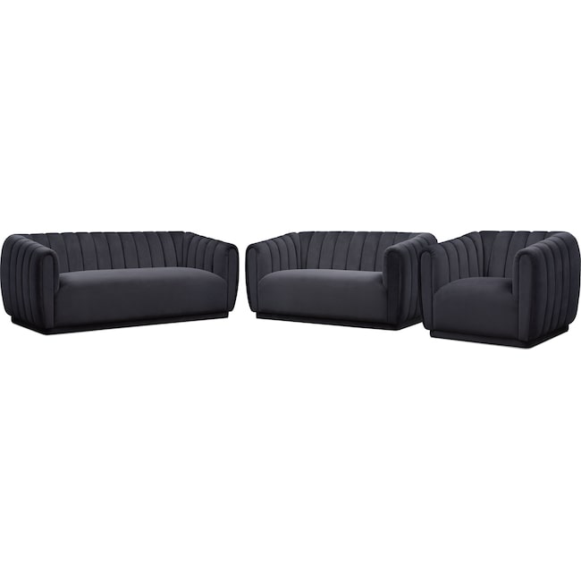 Living Room Furniture - Primm Sofa, Loveseat and Chair