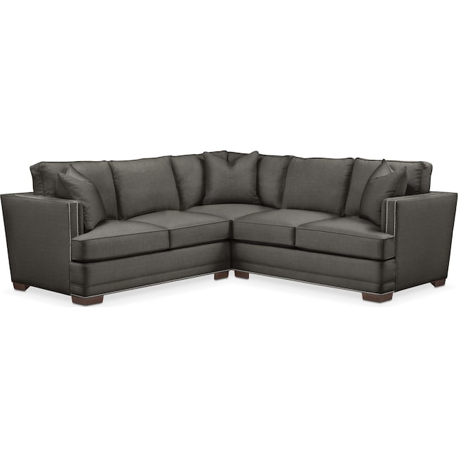 Living Room Furniture - Arden 2-Piece Small Sectional