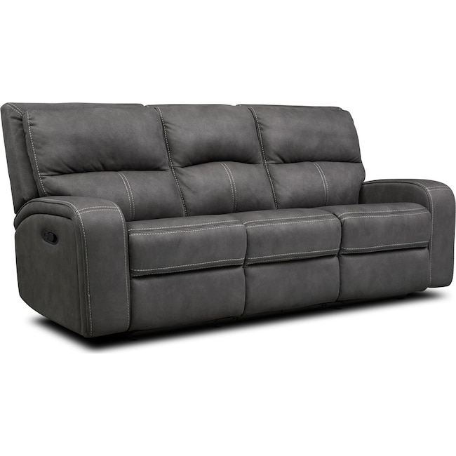 Living Room Furniture - Burke Manual Reclining Sofa