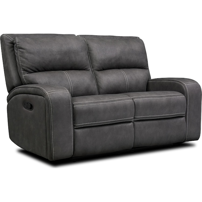 Living Room Furniture - Burke Manual Reclining Loveseat