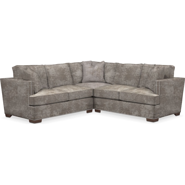 Living Room Furniture - Arden 2-Piece Sectional with Loveseat