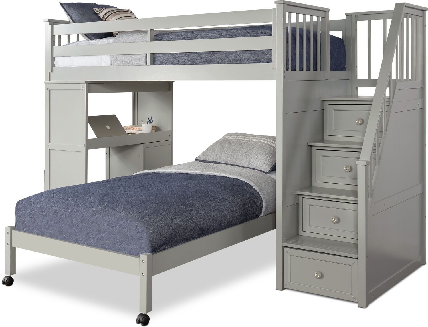 Flynn Loft Bed With Storage Stairs And Desk