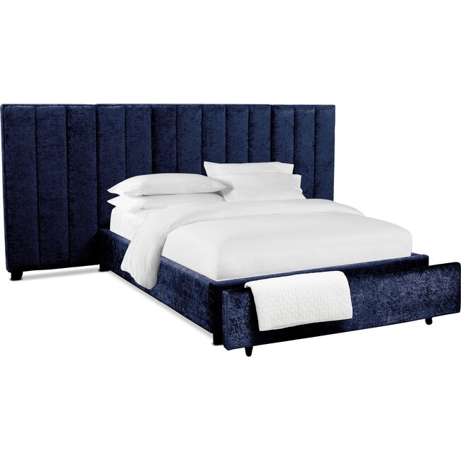 Bedroom Furniture - Kiera Upholstered Channel Wall Storage Bed