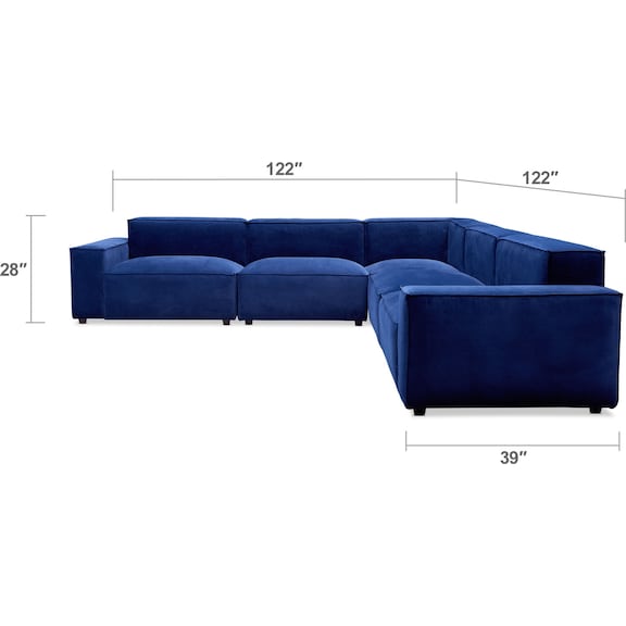 Living Room Furniture - Bobby Berk Olafur 5-Piece Sectional