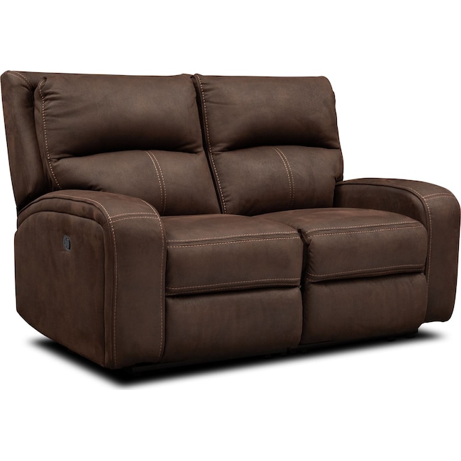 Living Room Furniture - Burke Manual Reclining Loveseat