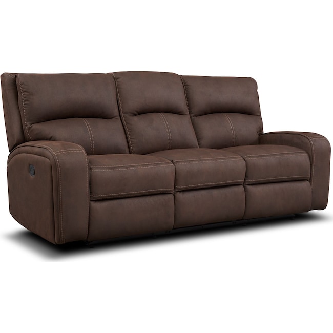 Living Room Furniture - Burke Manual Reclining Sofa