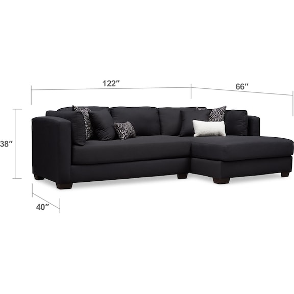 Living Room Furniture - Rosalyn 2-Piece Sectional with Chaise