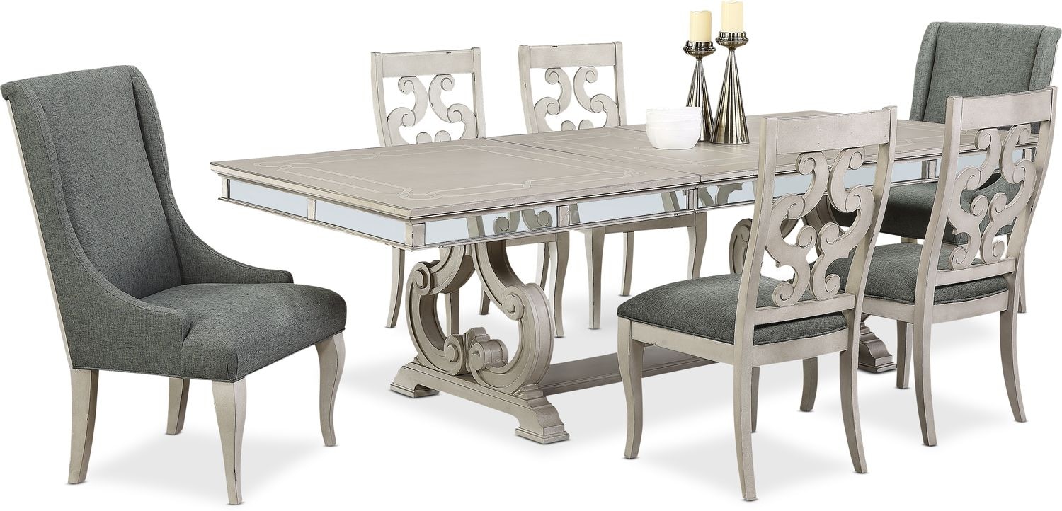 Athena Dining Table 4 Chairs And 2 Host