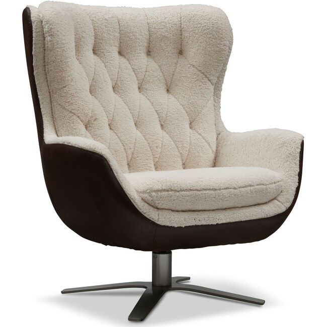Living Room Furniture - Simone Sherpa Swivel Chair