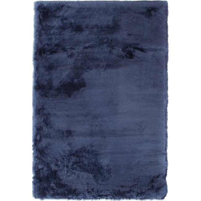 Rugs - Faux Mink Fur Area Rug - Sapphire