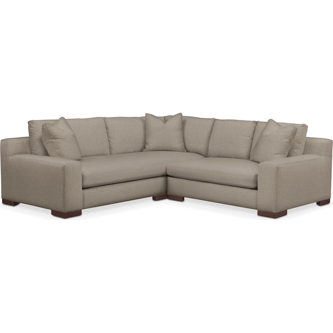 Living Room Furniture - Ethan Performance 2-Piece Small Sectional