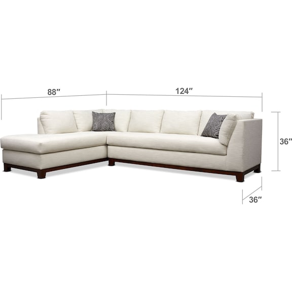 Living Room Furniture - Anderson 2-Piece Sectional with Chaise