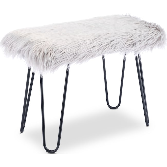 Accent and Occasional Furniture - Mia Faux Fur Bench